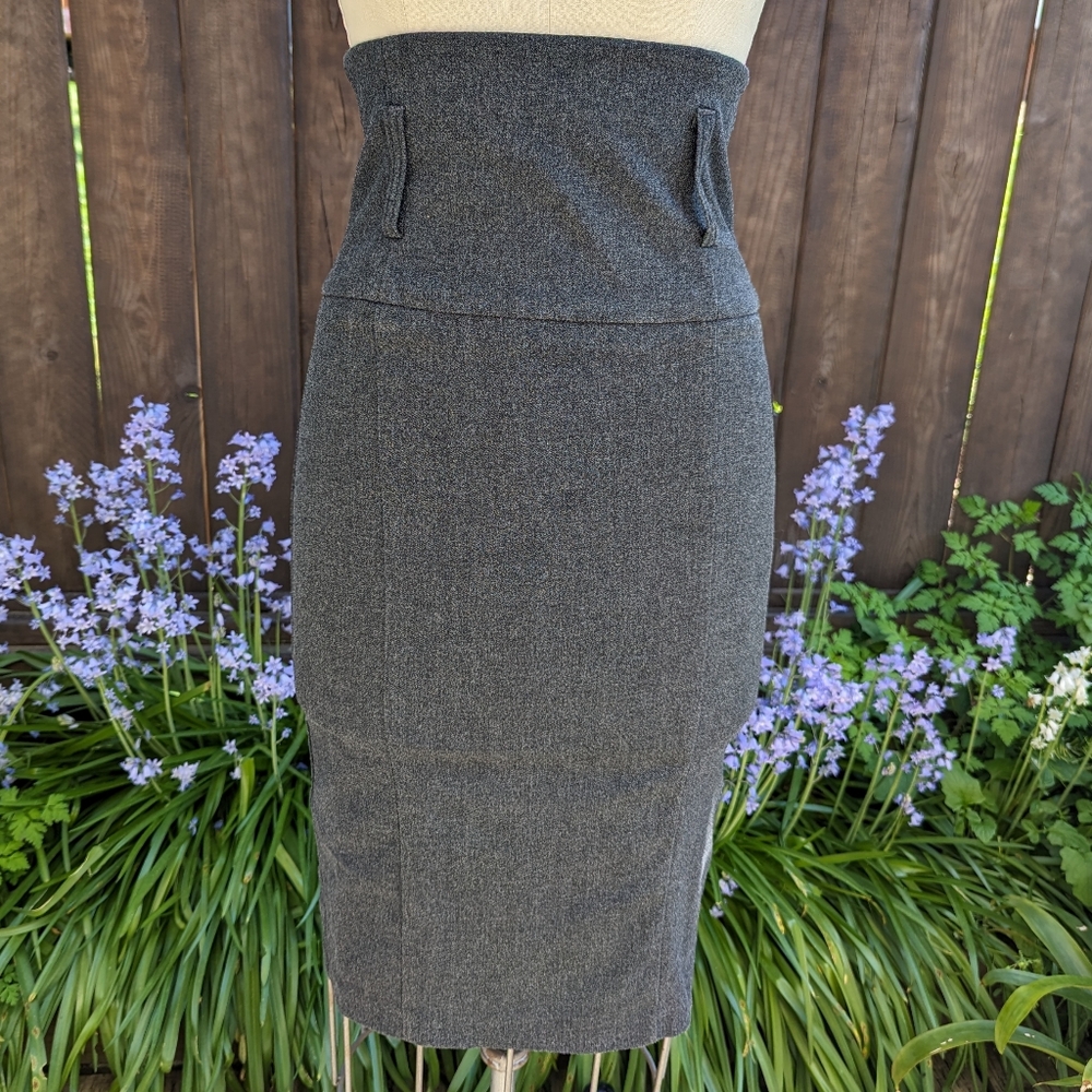 Grey Pencil Skirt